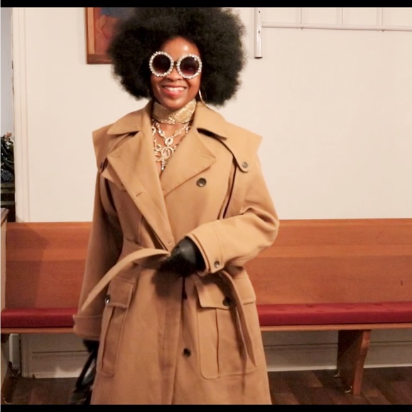 New Designer Rag & Bone Giana Structured Trench Coat, belt camel 100% Cotton S - Picture 8 of 17